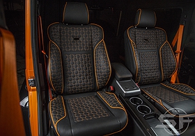 Mercedes Benz G63 AMG тюнинг, установка аудиосистемы и раздельный задний ряд. sf-audio sf-design в автомобили w463 w464 Автозвук highend
