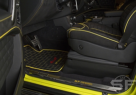 Mercedes Benz G500 4x4 sf-design edition. Полная индивидуализация автомобиля. Установка аудиосистемы и пошив салона. w463 w464