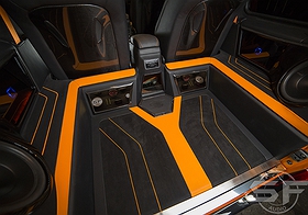 Mercedes Benz G63 AMG тюнинг, установка аудиосистемы и раздельный задний ряд. sf-audio sf-design в автомобили w463 w464