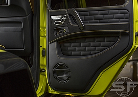 Mercedes Benz G500 4x4 sf-design edition. Полная индивидуализация автомобиля. Установка аудиосистемы и пошив салона. w463 w464
