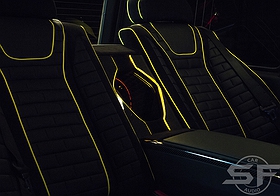 Mercedes Benz G500 4x4 sf-design edition. Полная индивидуализация автомобиля. Установка аудиосистемы и пошив салона. w463 w464