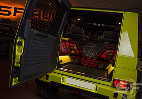Mercedes Benz G500 4x4 sf-design edition. Полная индивидуализация автомобиля. Установка аудиосистемы и пошив салона. w463 w464